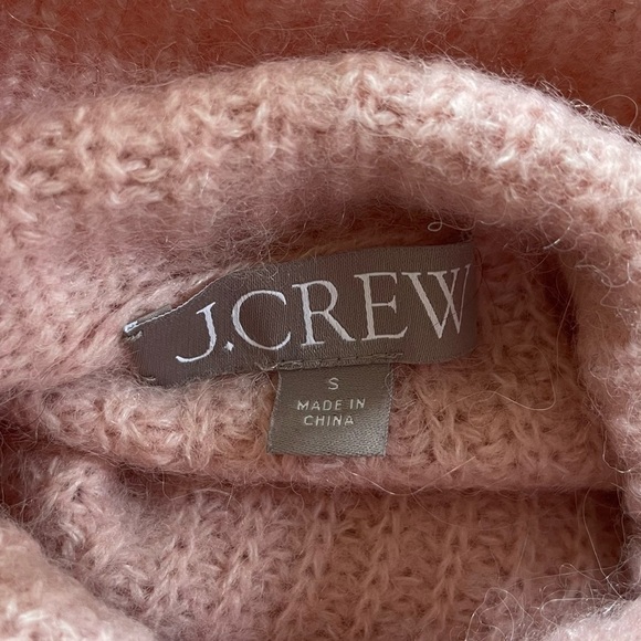 J. Crew Sweater Turtleneck Wool Alpaca Cozy  Brushed Yarn Casual Classic Pink S - Picture 10 of 13